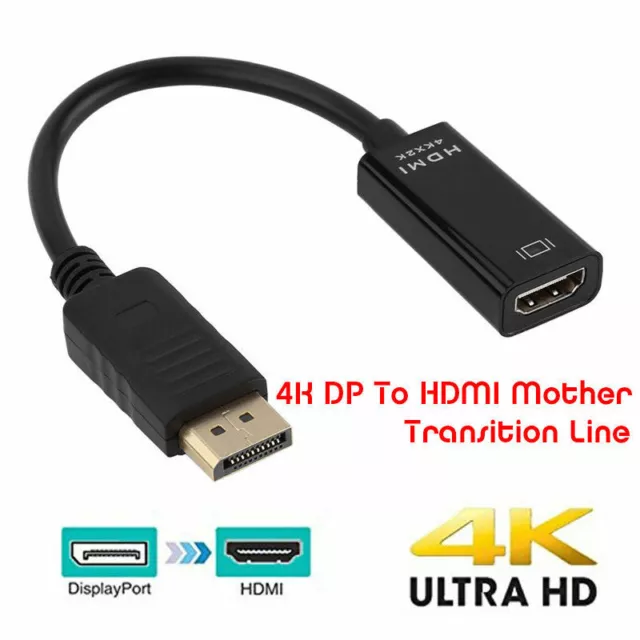 4K Display Port DP To HDMI Female Cable Adapter Converter DisplayPort for HD TV