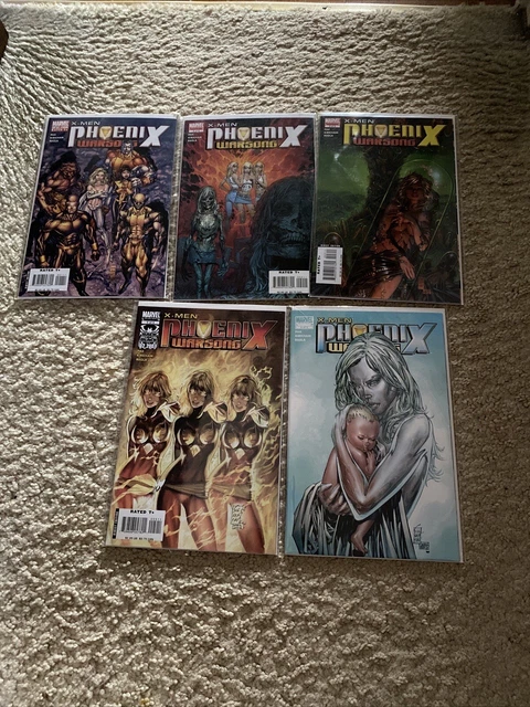 Marvel 2006 X-MEN PHOENIX WARSONG Comic Book Issue 1-5 Complete Series 2 3 4 Set