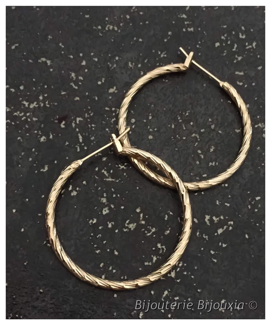 Boucles D'oreilles Pendantes En Plaqué Or 18 Carats - Motif Ajouré, Style élégant