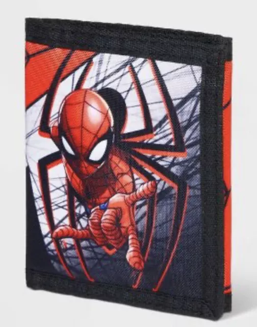 Spider-Man Trifold Wallet Colorful FUN Gift! Spidey Spider Verse Ships Fast!