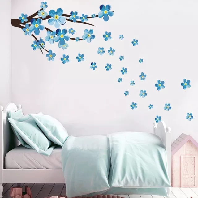 Plum Blossom Tree Flower Wall Stickers Vinyl Art Decals Living Room Bedroom