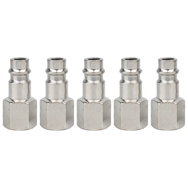 Air Tools Iron Galvanized Light Equipment 1/4" 5PCS Air Coupler Air Plug Female