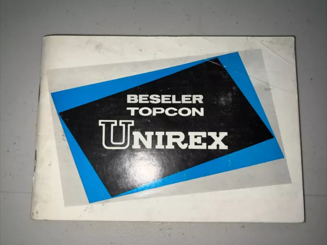 Beseler / Topcon Unirex Instruction Manual.
