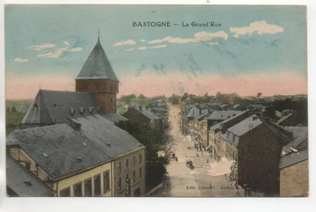 BELGIQUE - BELGIE - old Postcard - BASTOGNE la grand' rue