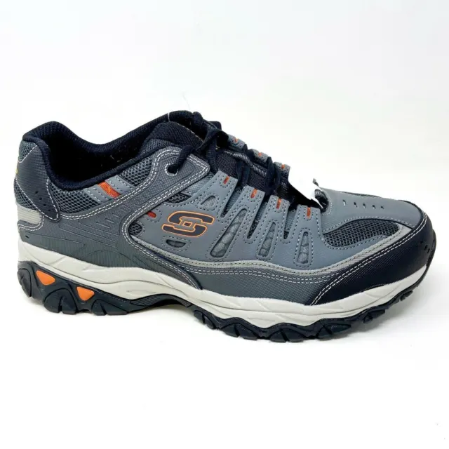 Skechers After Burn M Fit Charcoal Gray Mens Extra Wide Sneakers