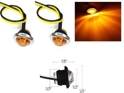 MINI ROSSA LED luce 20 mm einschweiß chassis Moto Luce del freno esaminato e 