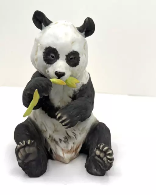 Kaiser W. Germany Vintage Porcelain Panda Bear Eating Bamboo Incredible Detail