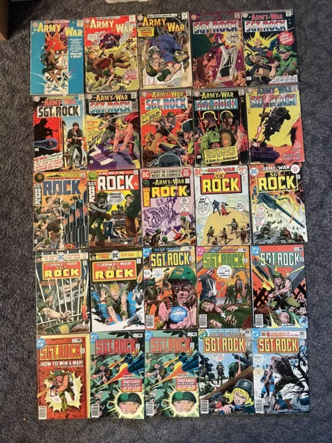 Sgt. Rock /Our Army at War Large lot of fine to near mint DC Comics 1963-1987