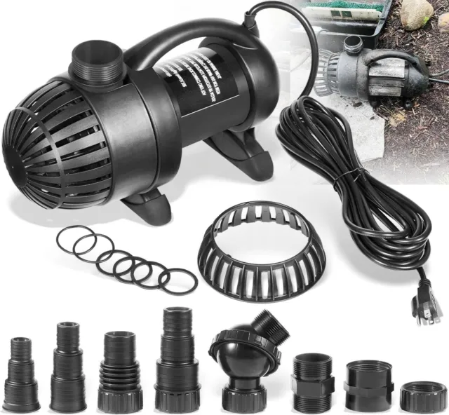 91018 Submersible Water Pump Pond Pump 3000 GPH, 20 FT Power Cord, 15FT Lift H