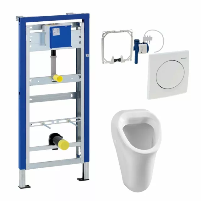 Komplett Set Geberit Duofix Basic Urinalsteuerung HyBasic Handauslösung Urinal