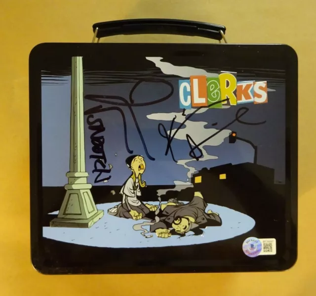 Signed KEVIN SMITH And JASON MEWES Autographed CLERKS Lunch Box Beckett BAS COA