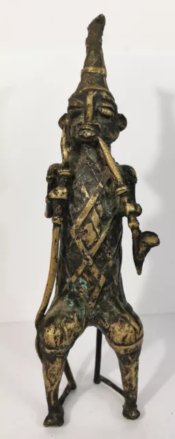 Ancienne Statue En Bronze A La Cire Perdue - Afrique - Art Objet Ethnique