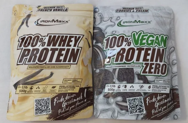 Whey Protein - Pulver - 1 kg - Vanille & Cookies&Cream - Kombipack