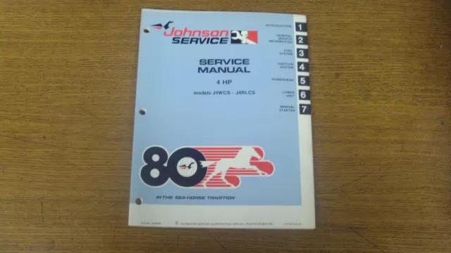 1980 Johnson Outboards 4 HP Models OEM Service Manual Item No. JM-8004