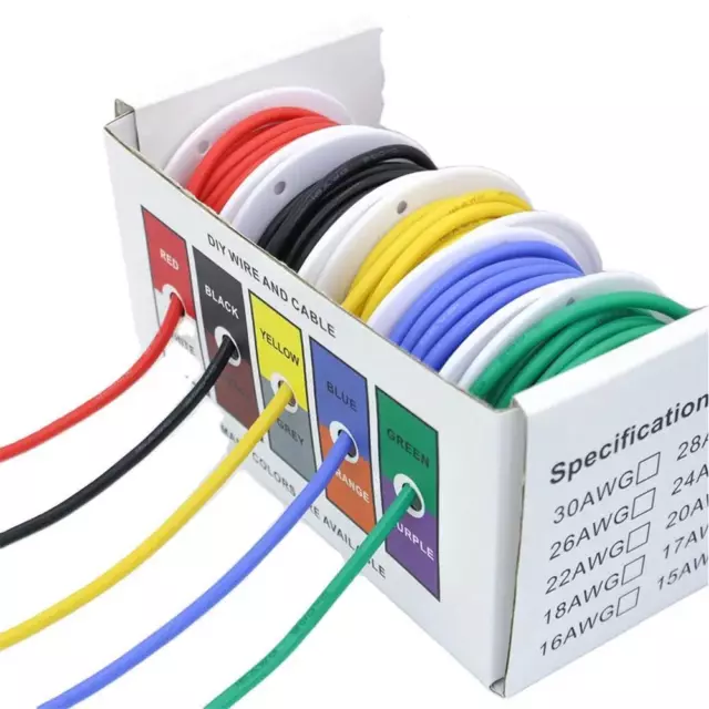 Fil électronique isolé par PVC flexible câble fil toronné par 16~30AWG New I9