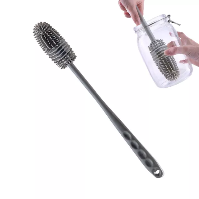 Long Handle Cup Cleaning Brush Bottle Scrubbing Silicone Cleaner Washing Brush