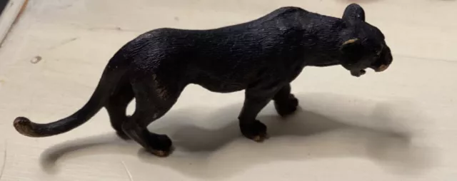 Retired 2012 Schleich Adult Black Panther-Plastic Animal Figure  & Schleich Deer