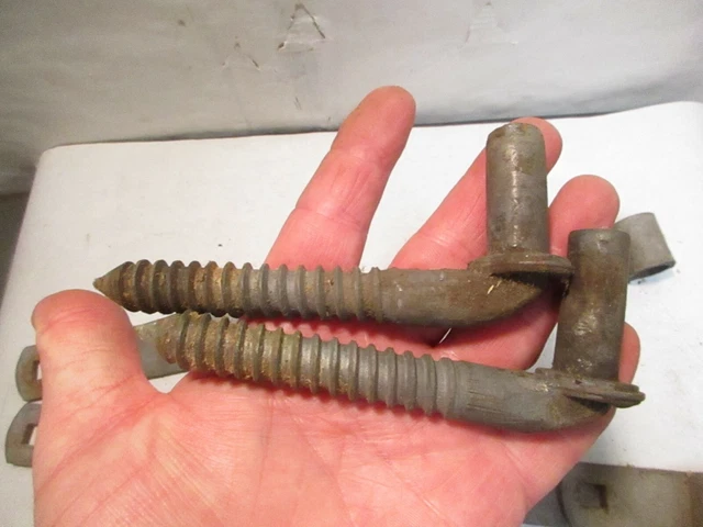 2 vintage 15" Strap Hinges with 5.25" Hinge Bolts 12