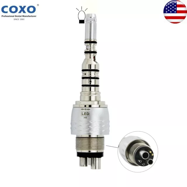 COXO Dental Fiber Optic LED Turbine Handpiece Kavo MULTIflex LUX Coupling 6 Pin