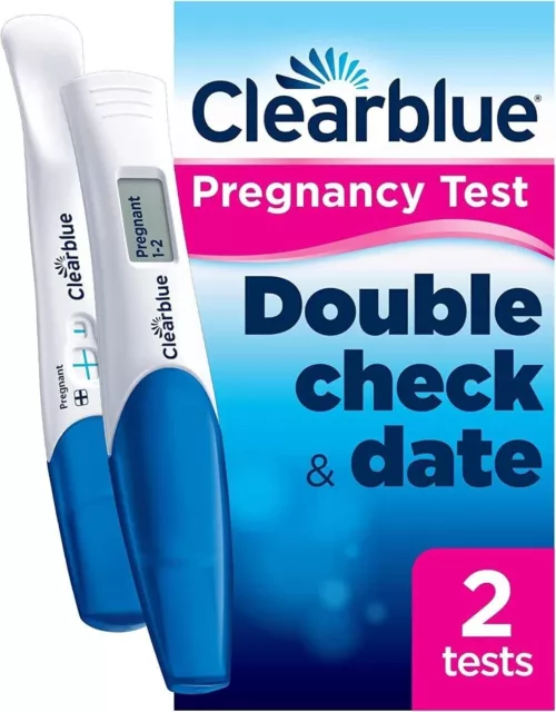 Clearblue Pregnancy Test Double-Check & Date Combo Pack, Fast 1 Minute Result