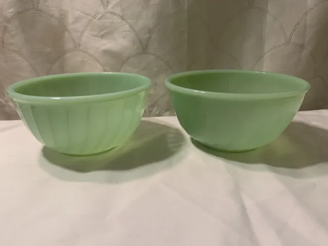 Fire King 6” Jadeite swirl mixing bowls 2 Available