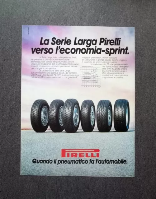 H857- Advertising Pubblicità -1982- PNEUMATICI PIRELLI SERIE LARGA