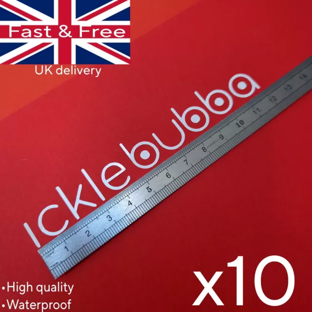 x10 ICKLE BUBBA Pram Stroller Replacement Stickers ICKLE BUBBA LOGO Pushchair