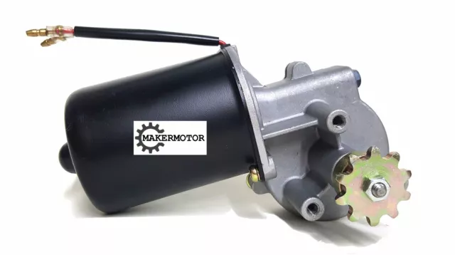 Makermotor Gear Motor 24v Low Speed 50 RPM Gearmotor DC + Roller Chain Sprocket