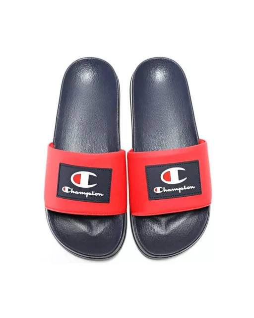 Ciabatte Sandali Mare Piscina UOMO Champion Rosso Nero Slide ARUBO