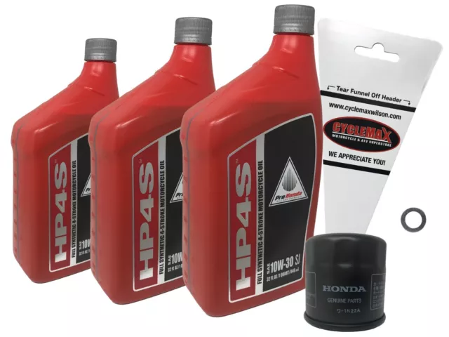 Cyclemax 2004-2023 Genuine Honda VT750 OEM Full Synthetic Oil Change Kit