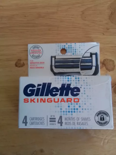 Cartuchos de recarga Gillette Skinguard 4 cuentas caja abierta