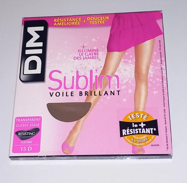 Lot De 2 Collants DIM Sublim 17D - Effet Contouring - Taille T4 Couleur Miel Doré - Neuf Avec étiquettes