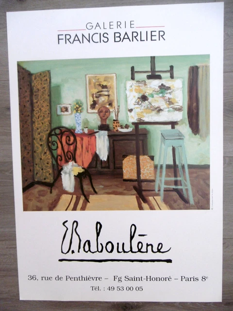 Affiche Exposition BABOULENE - Galerie Mazarin Toulon 1991 - 62x43 Cm