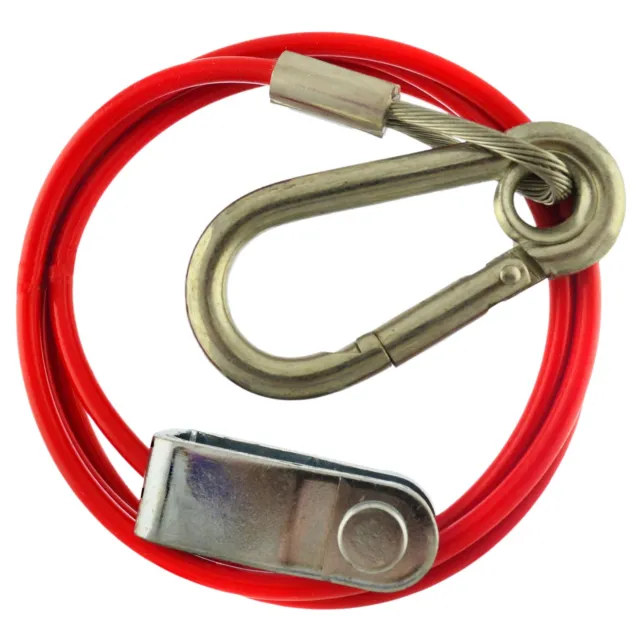 1m 3mm Braked Trailer Break Away cable with Clevis End TR222