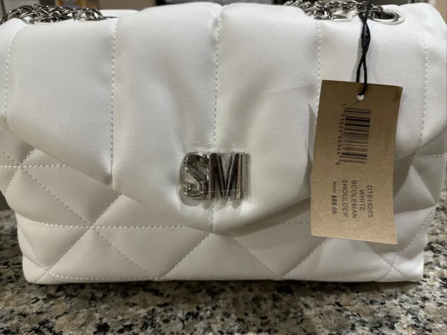 NWT Steve Madden White Coleman Shoulder Bag