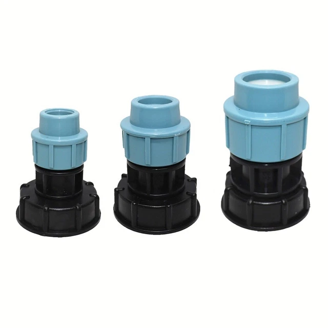 Adaptateur De Vidange Pour Réservoir IBC - Réducteur De 80 Mm Femelle à 60 Mm Mâle, En Plastique Noir, Pour Jardin Ou Usage Agricole