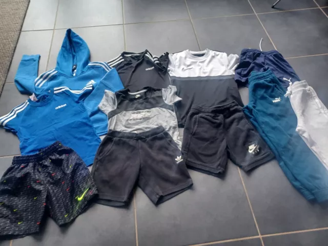 13 Item boys clothes bundle age 6-7-8 years Nike Adidas Puma Etc