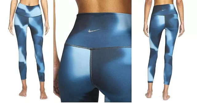 Nike High Waisted 7/8 Gradient Dye Yoga Gym Training Leggings XS S Womens