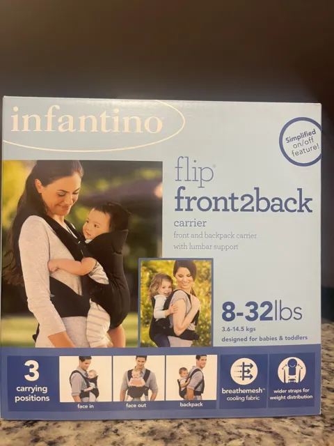 Infantino Flip Front Front2back Baby Carrier 3 Positions, Simplified On/Off