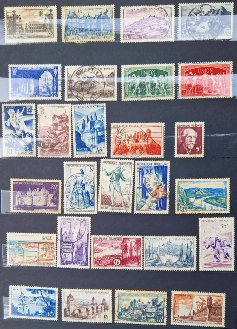 Page n°  4 : joli lot de timbres anciens oblitérés album collection France