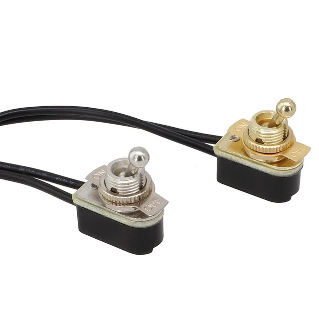 Hochwertiger vorverdrahteter Standard Kippschalter mit Kabel AC250V 6A