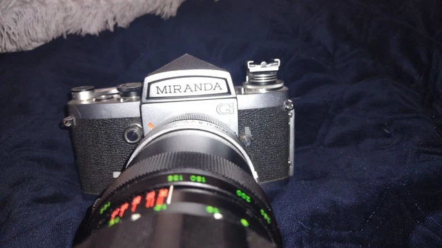 Vintage Miranda G SLR Camera With Soligor 75mm 260mm Lense, 35mm camera