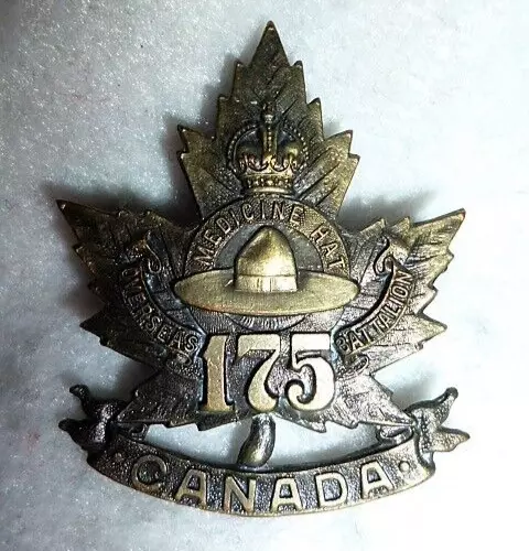 175th Battalion (Medicine Hat, Alberta) Cap Badge - CEF WW1, Canadian