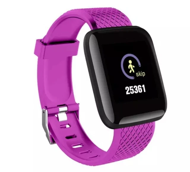 SMARTWATCH plus Orologio intelligente Uomo Donna Android IOS fitness VIOLA