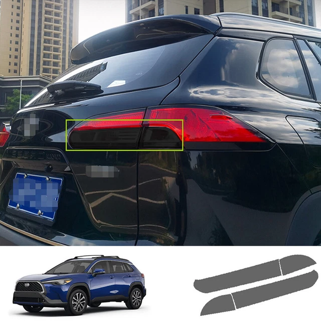 Smoke Black Rear Tail Light Lamp Guard Cover Fit For Benz C Class W205 2015-2021