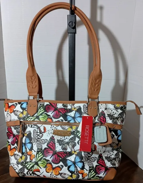 NEW With Tags Rosetti Butterfly White Tan Multicolor