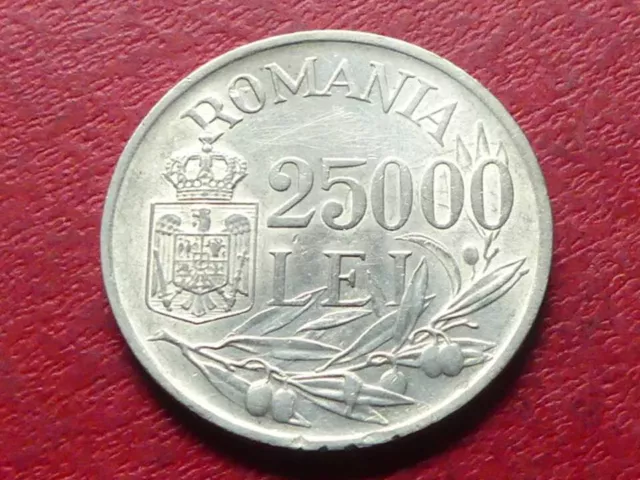 Silbermünze Rumänien 25000 Lei 1946 „Mihail I“, 12 g
