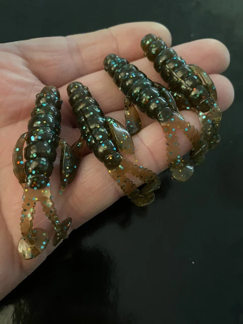 Creature Baits perch/pike ned lures, Floating T.P.R extremely stretchy, 57mm. x4