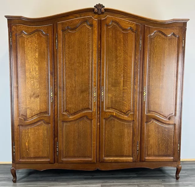 Amazing French Carved 4 door Armoire Wardrobe (LOT 2561)