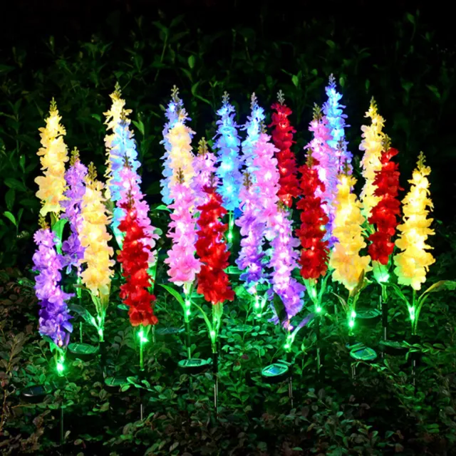 LED Solar Power Flower Garden Stake Landscape Fairy Lamp Outdoor Yard Path Light